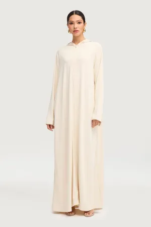 Aisha Hoodie Abaya - Off White