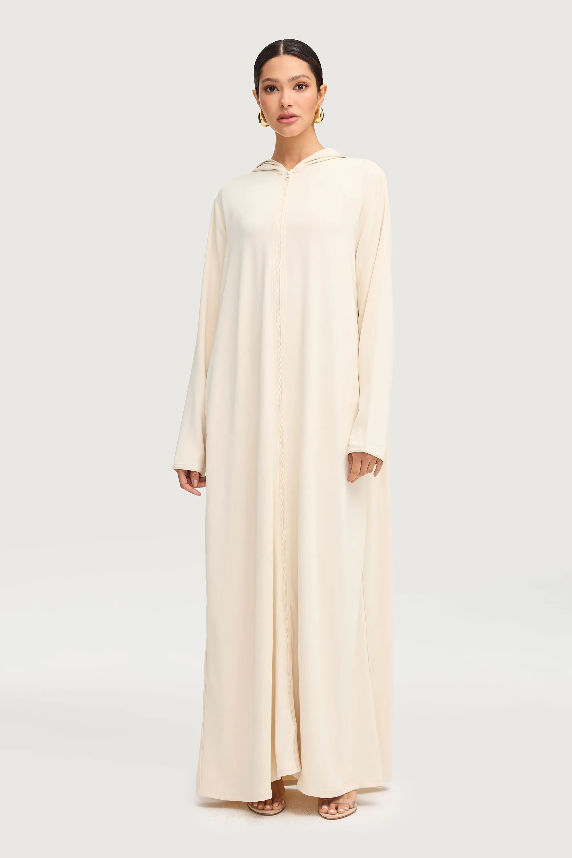 Aisha Hoodie Abaya - Off White