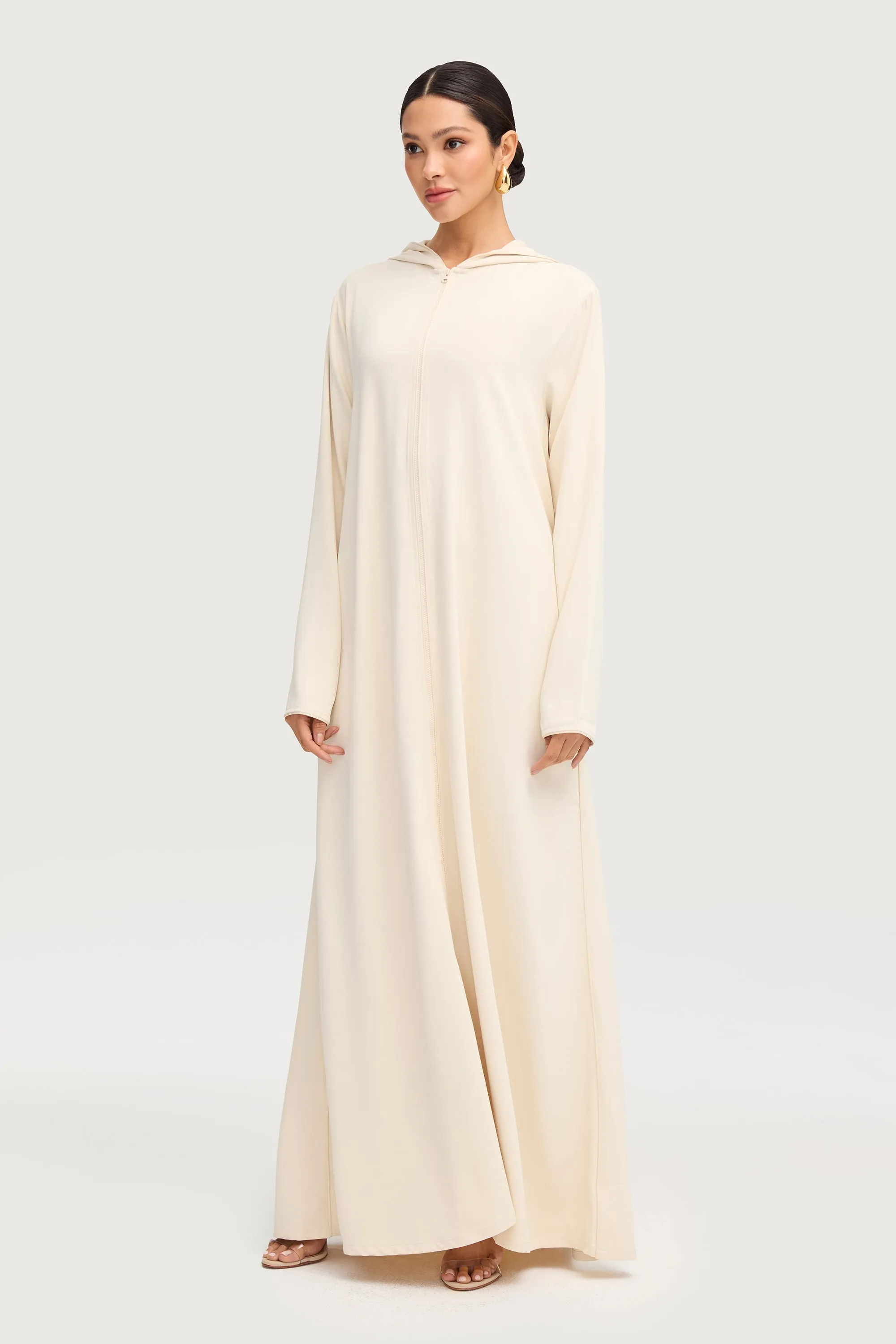 Aisha Hoodie Abaya - Off White
