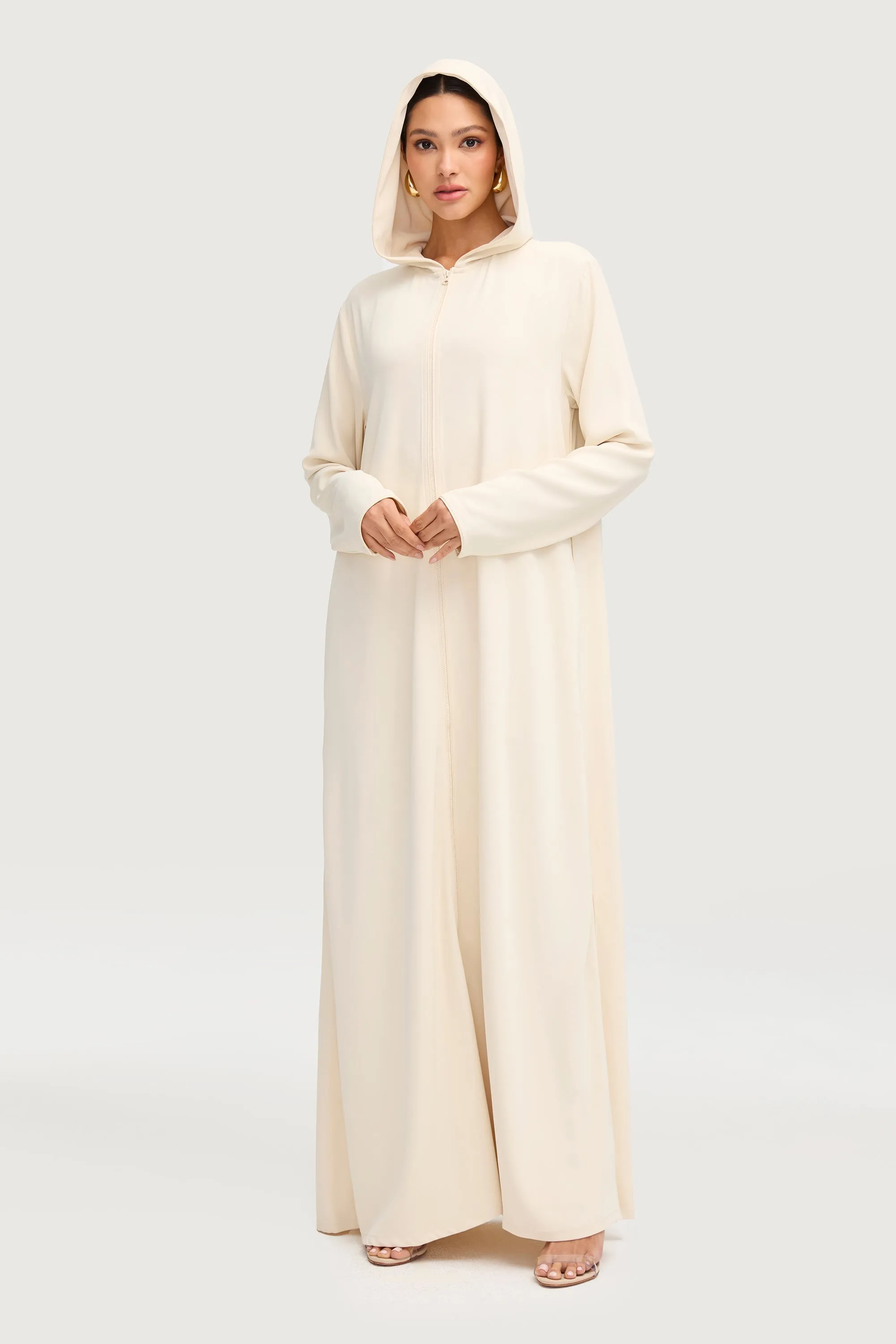 Aisha Hoodie Abaya - Off White