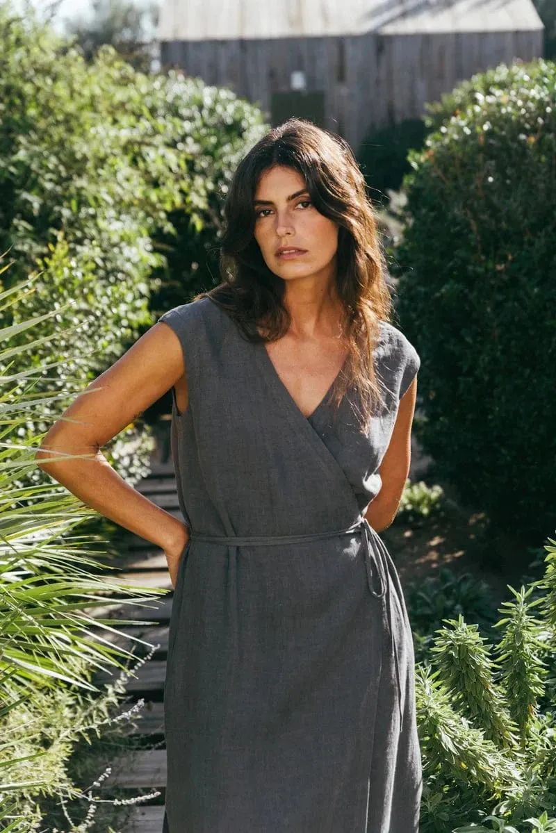 Aurora Women's Linen Mid-length Dress | Multiple Colours