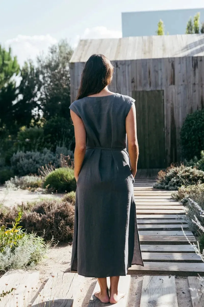 Aurora Women's Linen Mid-length Dress | Multiple Colours