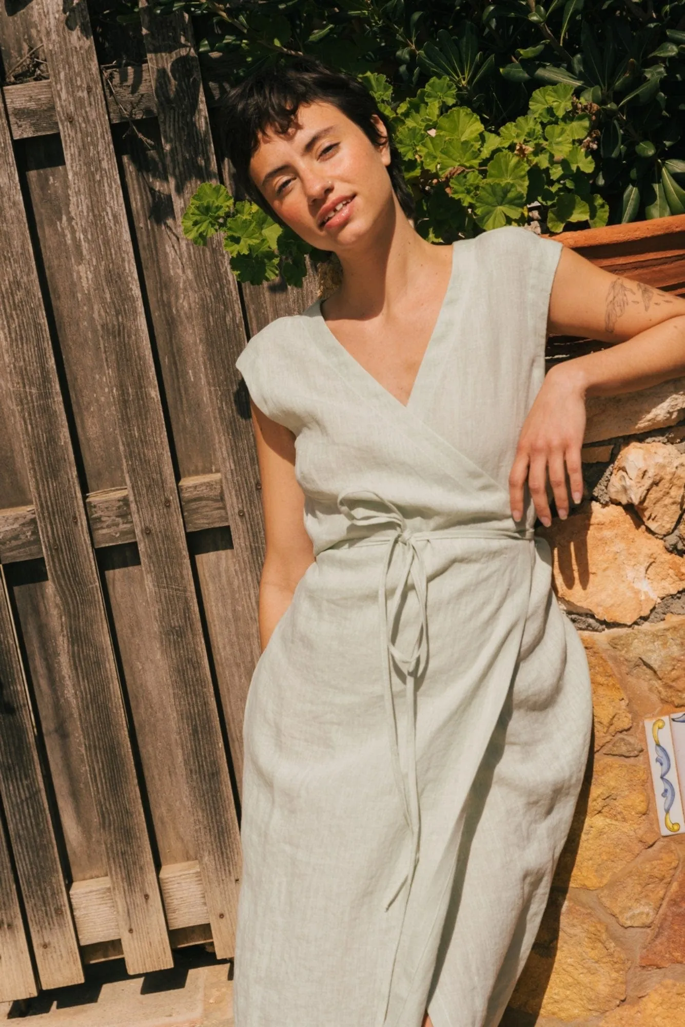 Aurora Women's Linen Mid-length Dress | Multiple Colours