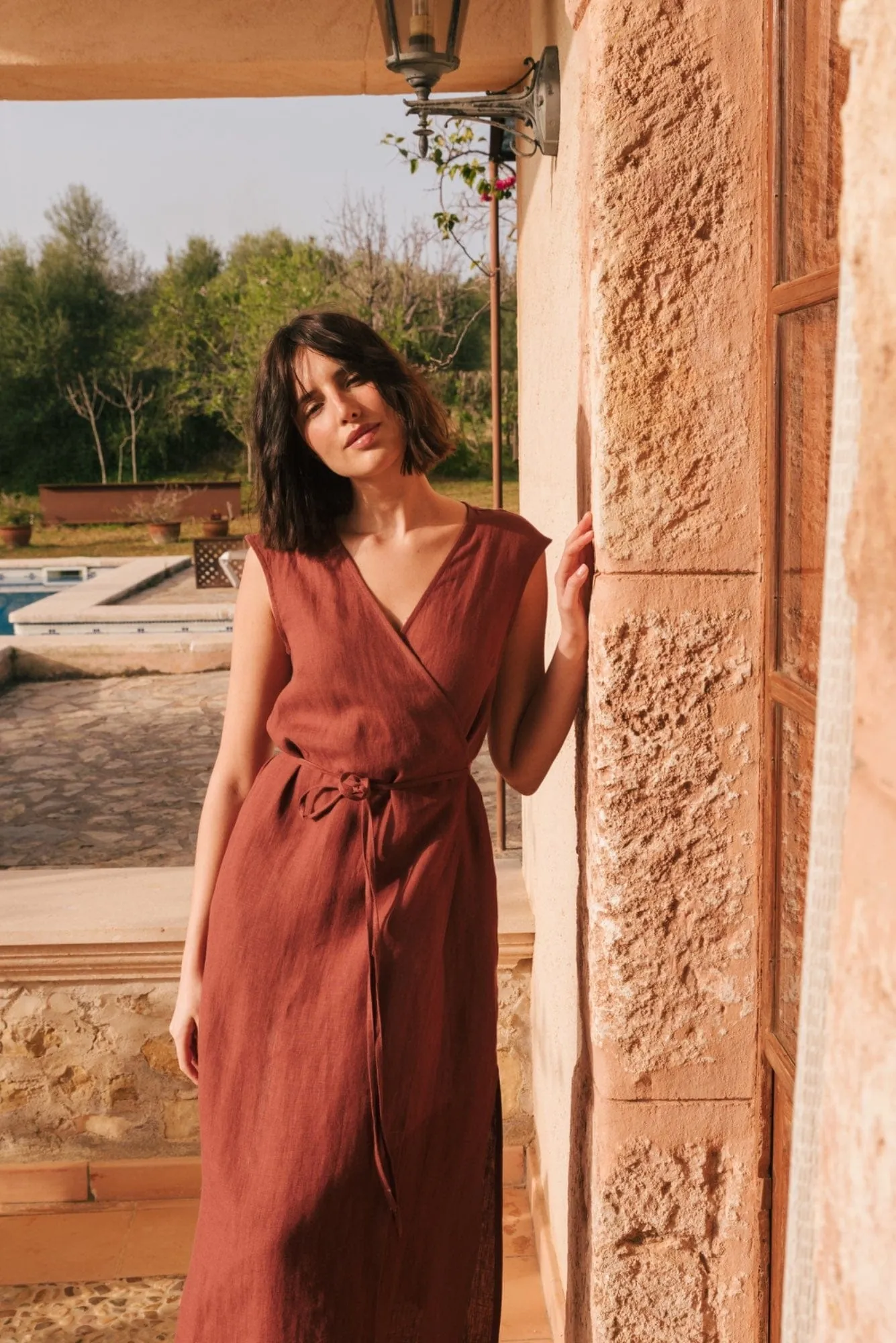 Aurora Women's Linen Mid-length Dress | Multiple Colours