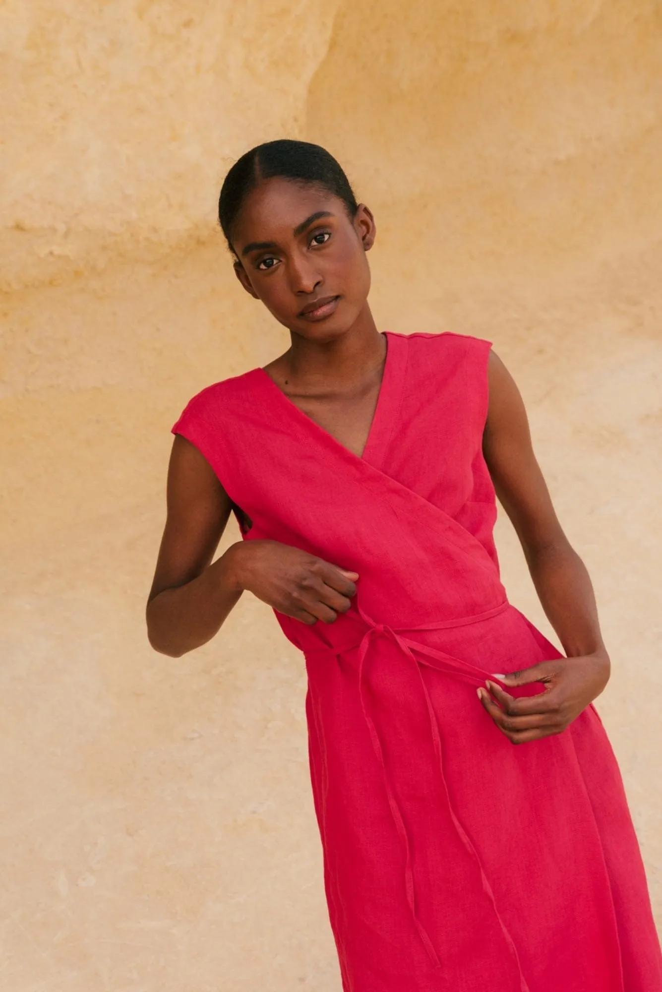 Aurora Women's Linen Mid-length Dress | Multiple Colours