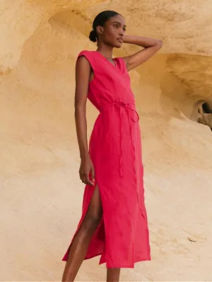 Aurora Women's Linen Mid-length Dress | Multiple Colours