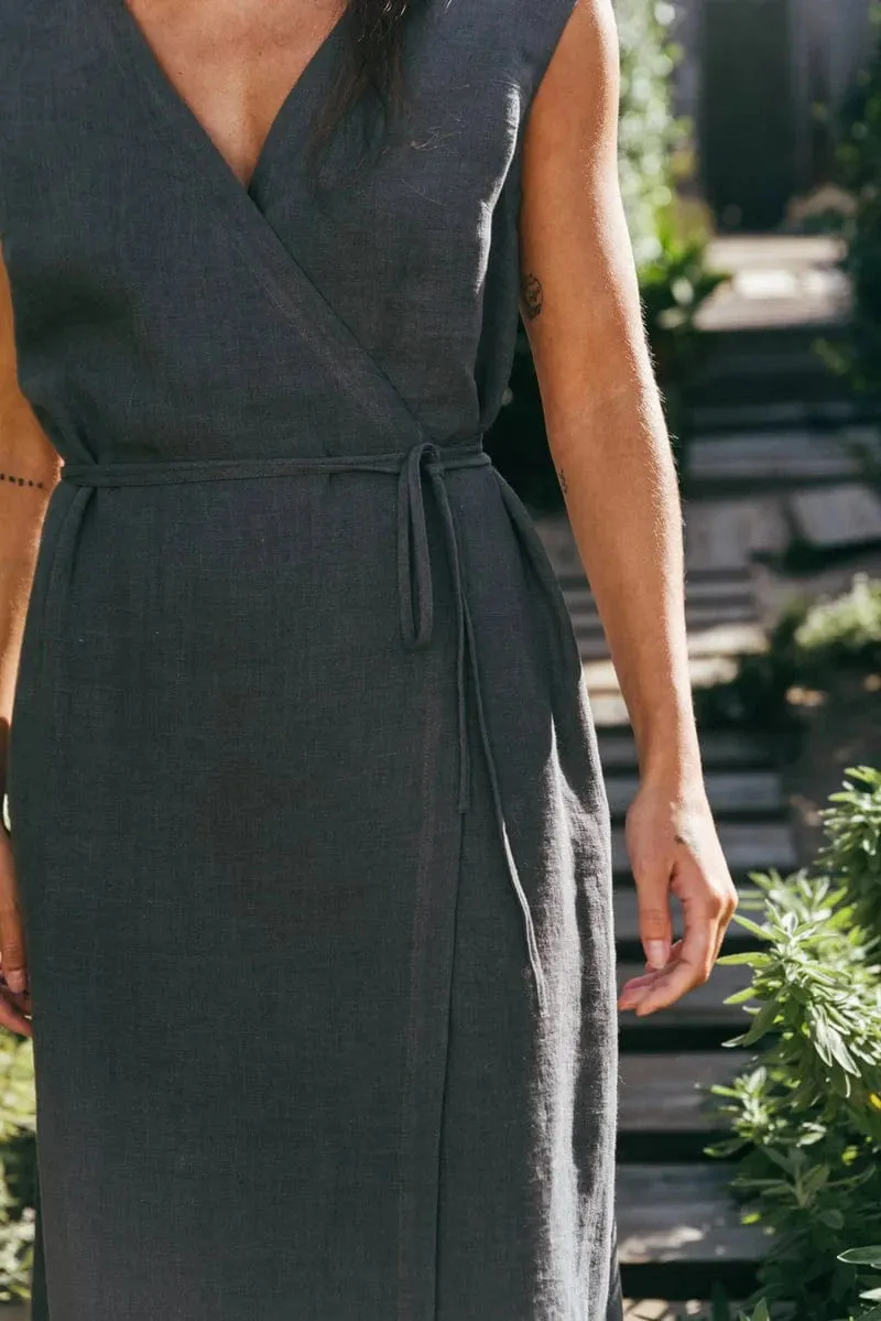 Aurora Women's Linen Mid-length Dress | Multiple Colours