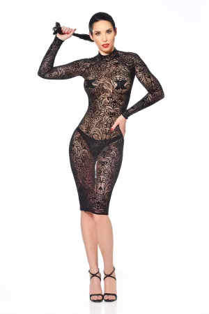 Azia Maori Dress Fetish Dresses | Black Mesh
