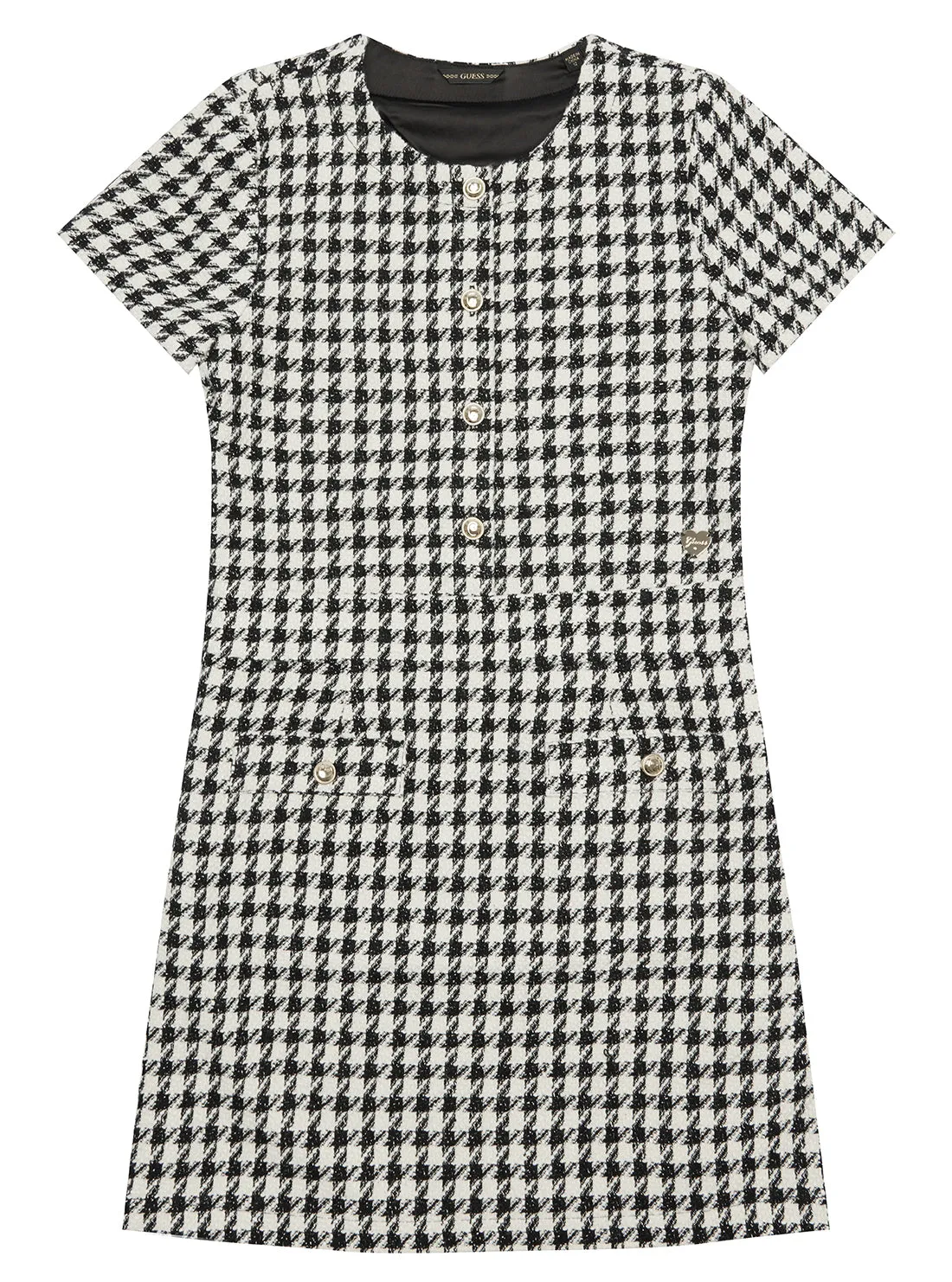 Black & White Short Sleeve Midi Dress