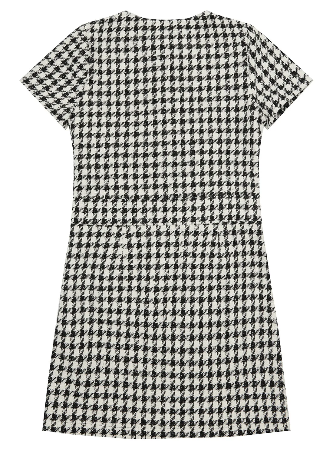 Black & White Short Sleeve Midi Dress