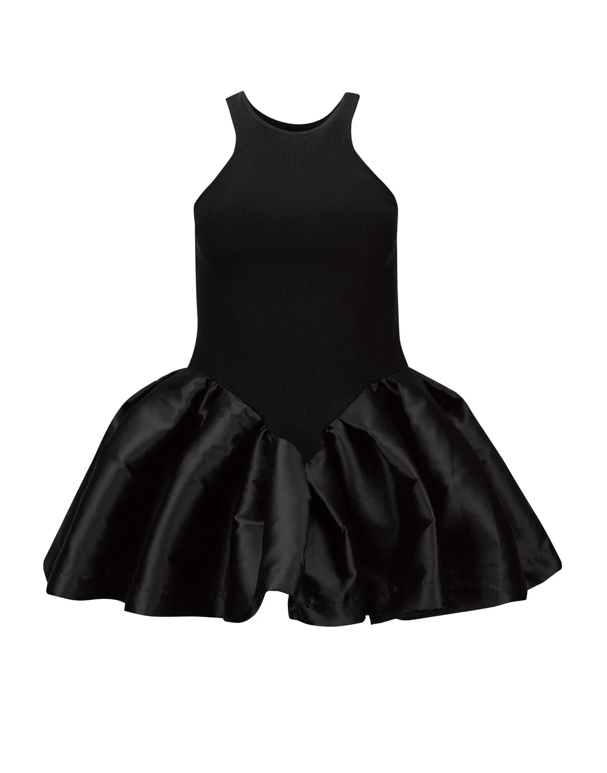 BLACK TANK TOP WITH PEPLUM