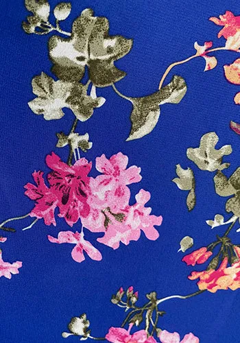 Blooming Season Wrap Dress in Violet Blue