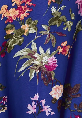 Blooming Season Wrap Dress in Violet Blue