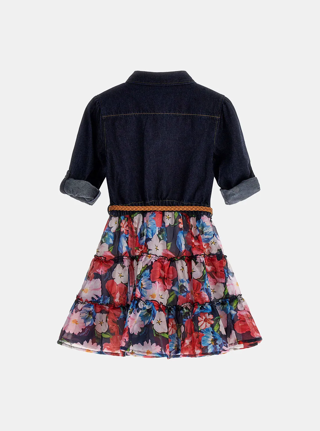 Blue Floral Long Sleeve Dress (7-16)