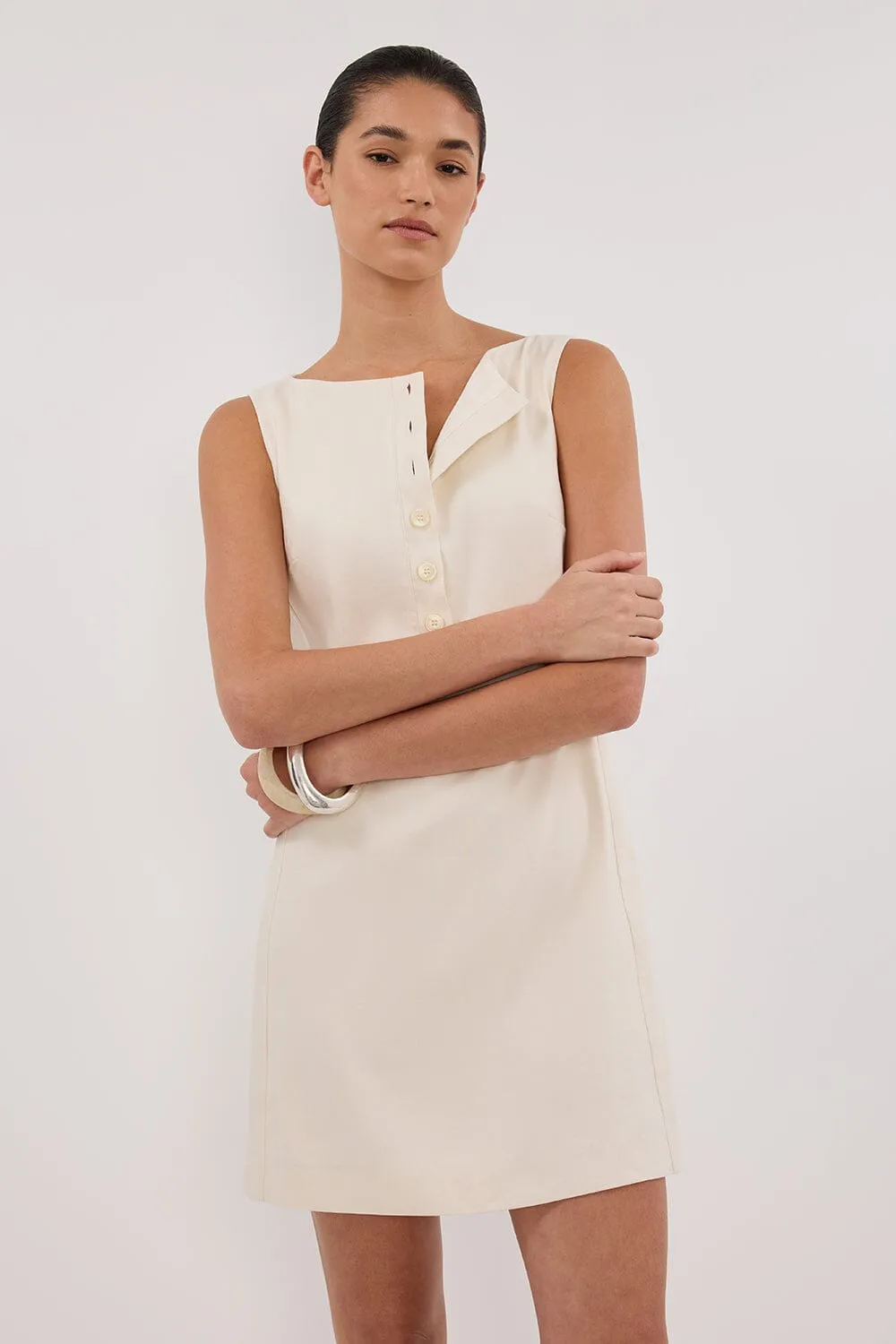 BRAX CREAM BOAT NECK MINI DRESS