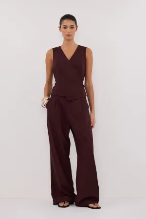 CAMILLA WALNUT ASYM TOP