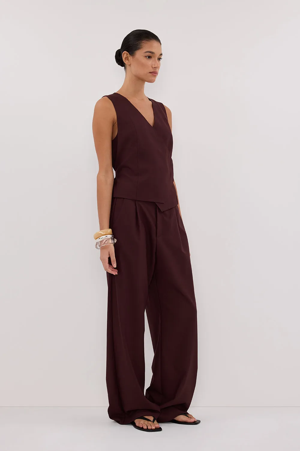 CAMILLA WALNUT ASYM TOP