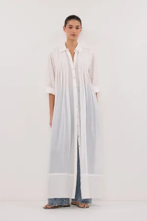 CARMEL WHITE RAMIE SHIRT DRESS