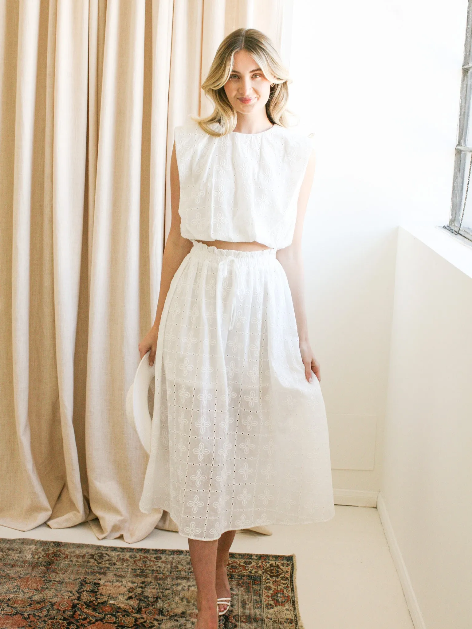 Carolina Eyelet Top