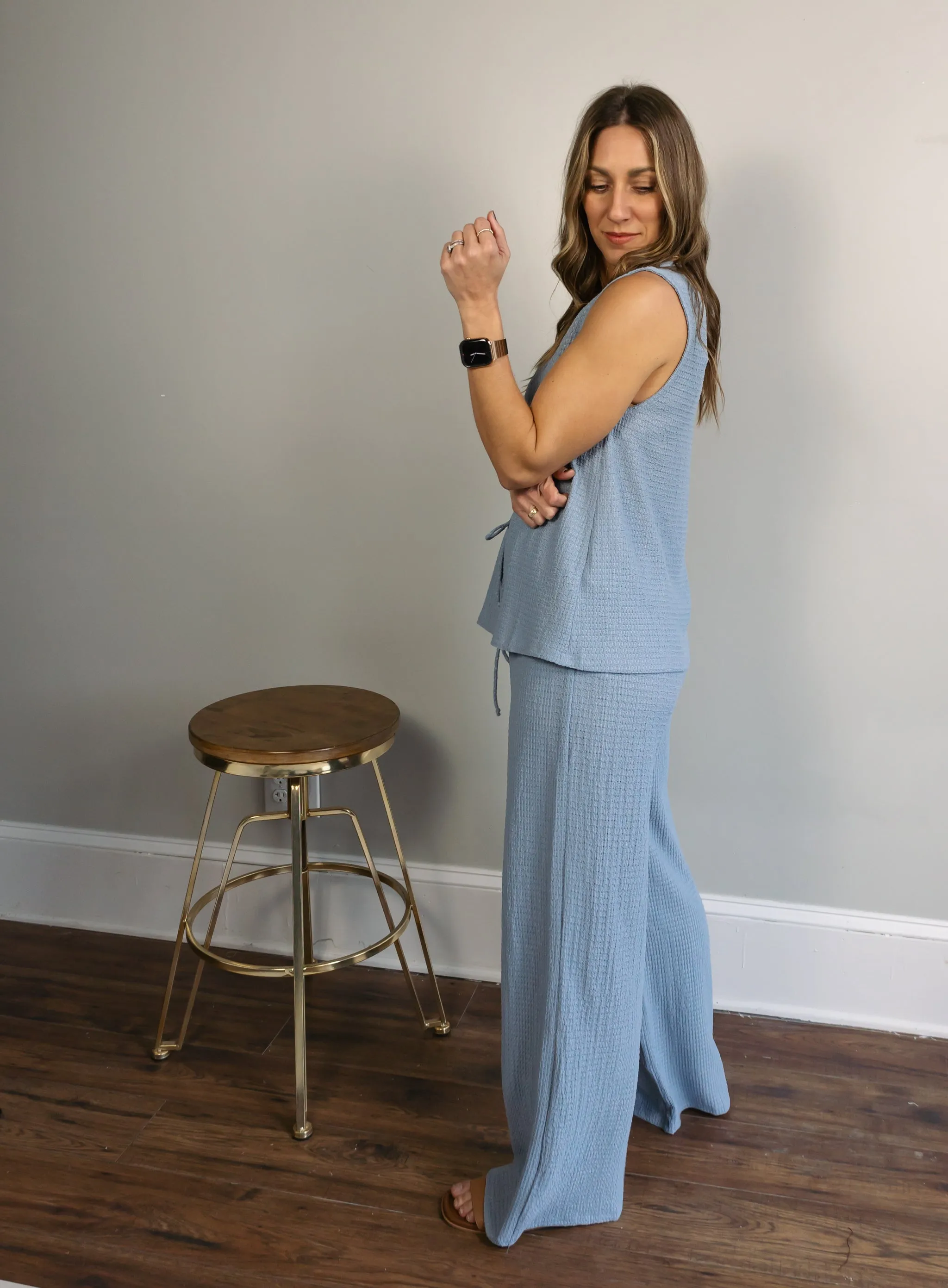 Cerena Waffle Knit Vest - Final Sale