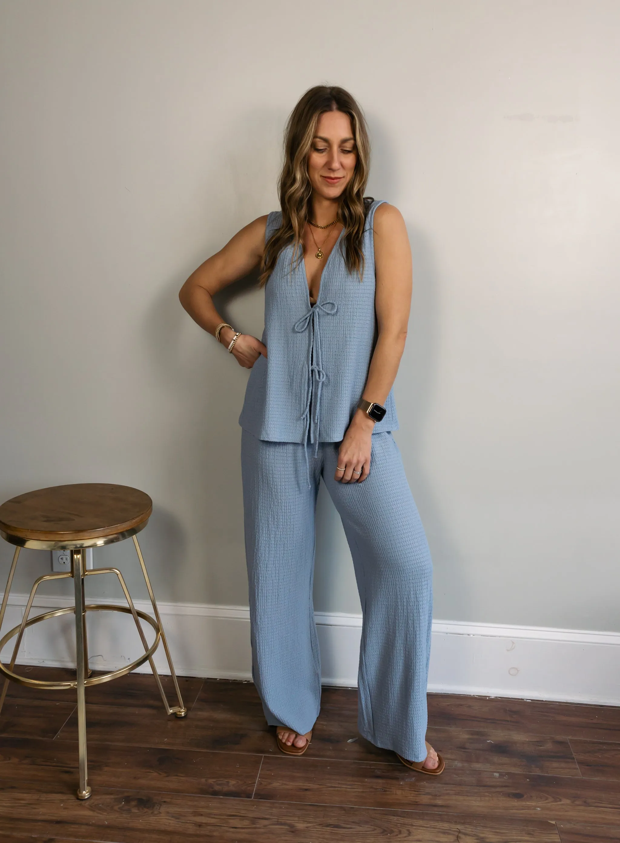 Cerena Waffle Knit Vest - Final Sale