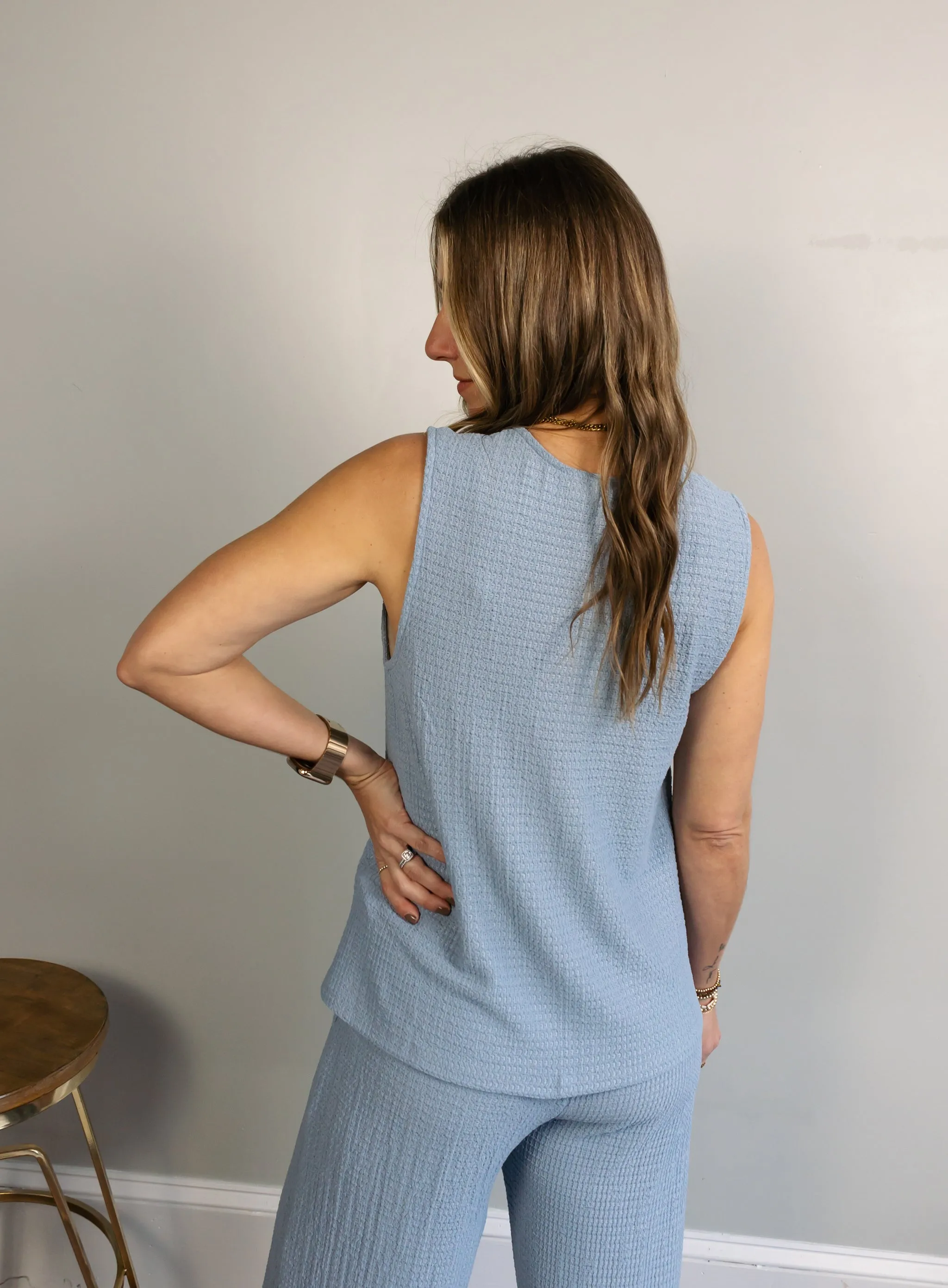 Cerena Waffle Knit Vest - Final Sale