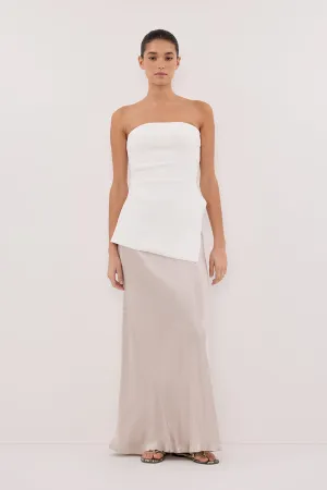 CHARLI CHALK SATIN MAXI SKIRT