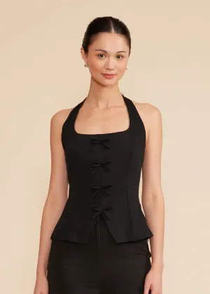 Clementine Halter Vest - Black
