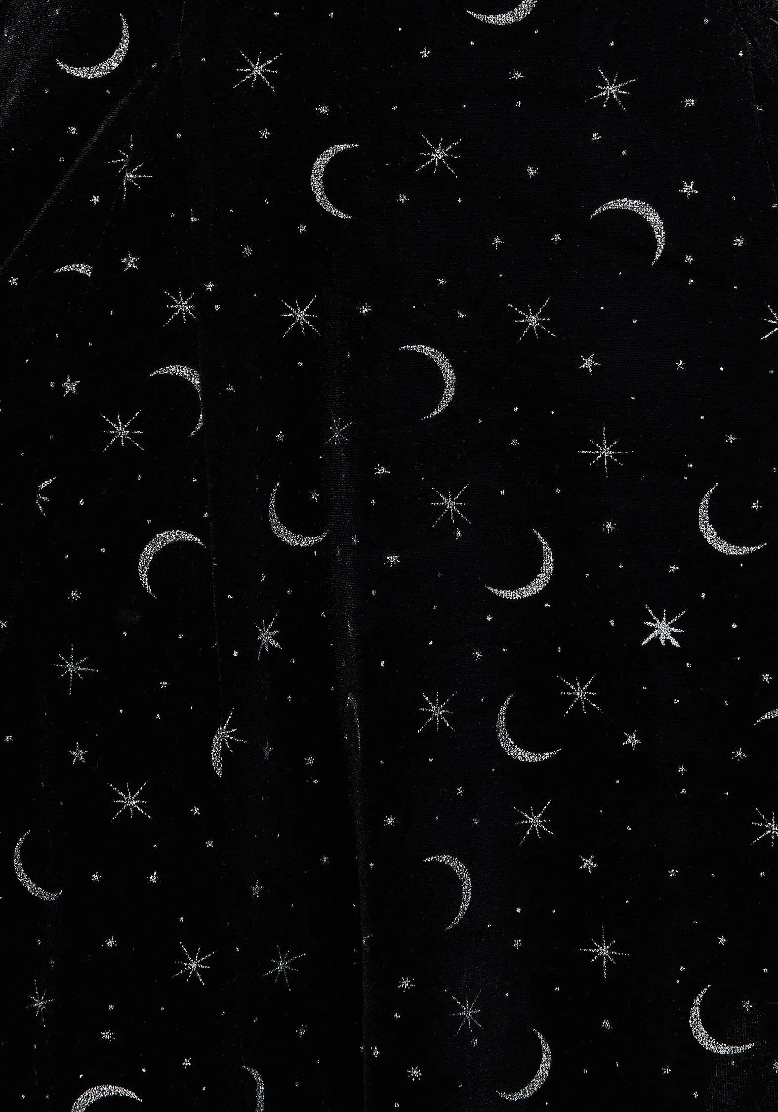 Constellation Glitter Print Velour Mini Dress