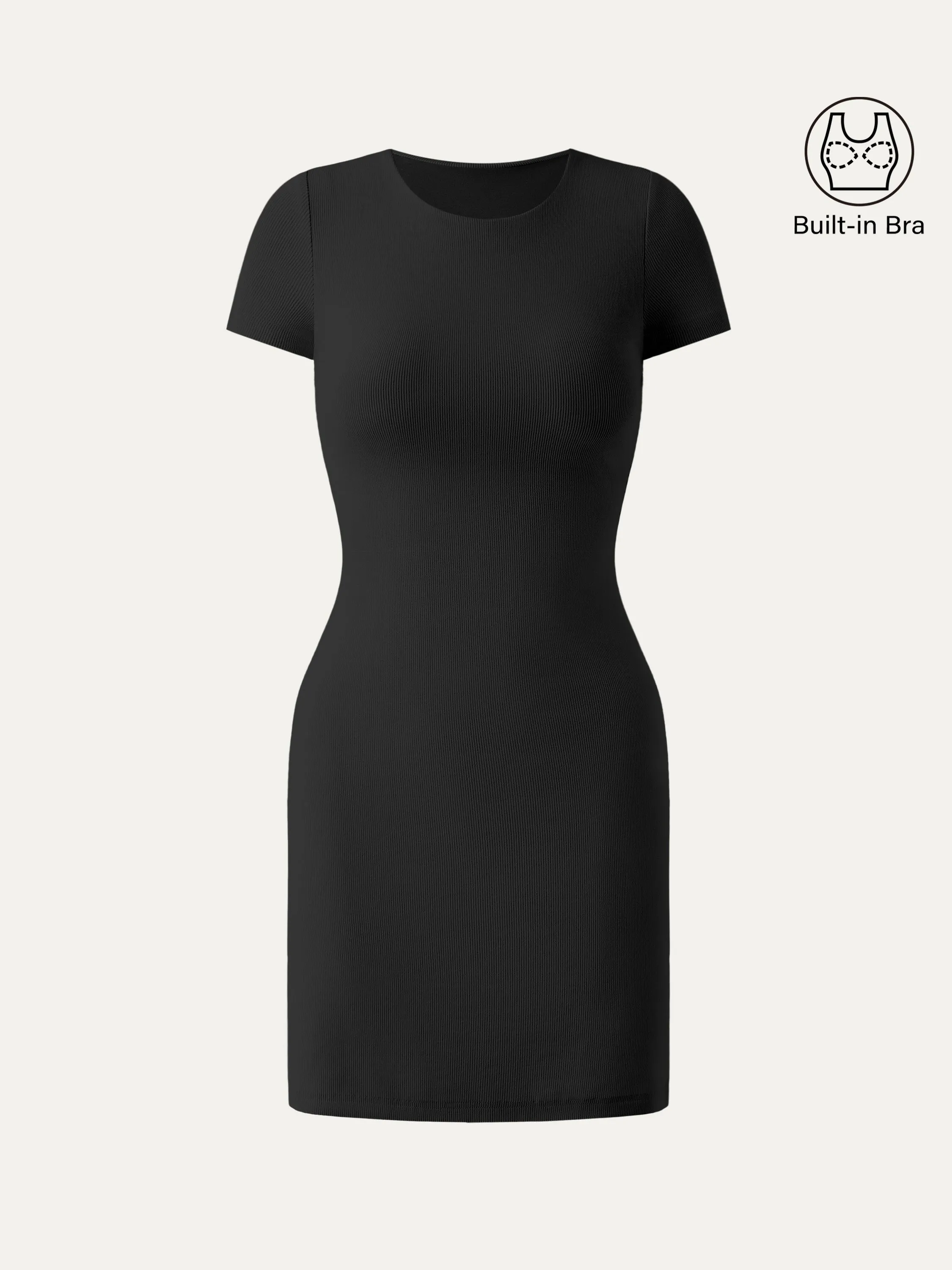 Crewneck Cotton Short Sleeve New Airy Brami Dress