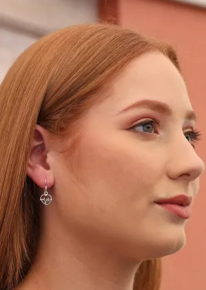 Dainty Heartbeat Silver Earrings