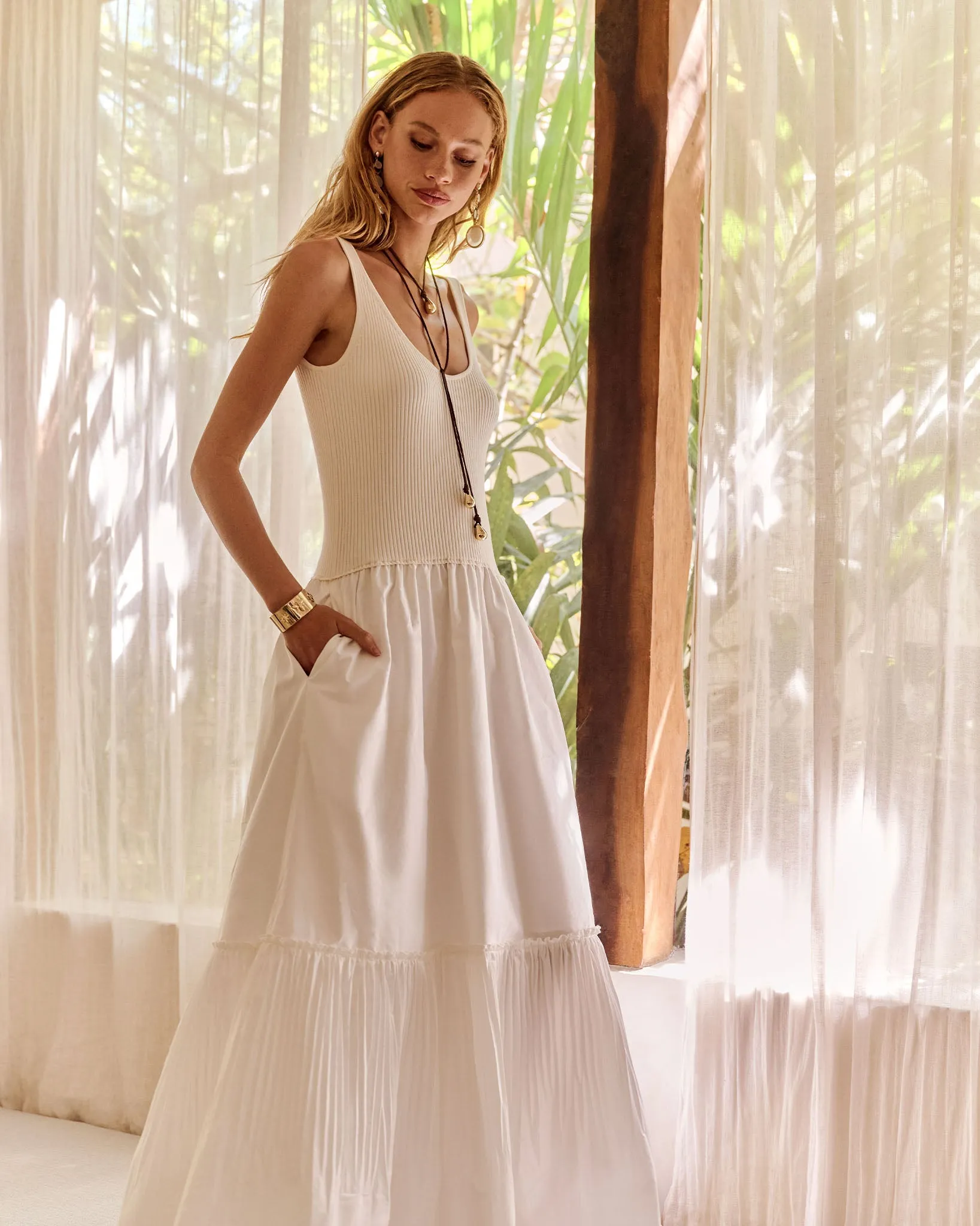 Dawson Drop Waist Sleeveless Maxi Dress