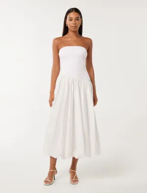 Delilah Bubble Hem Midi Dress