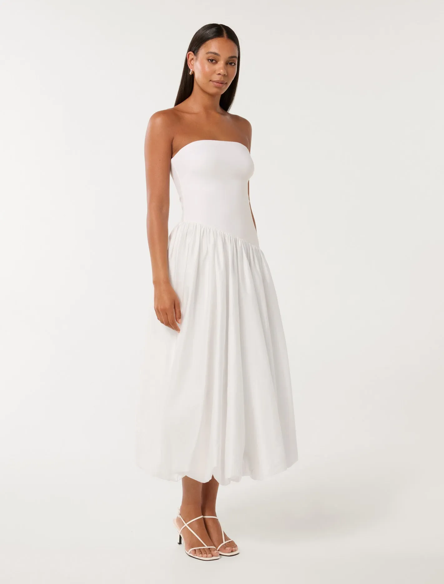 Delilah Bubble Hem Midi Dress