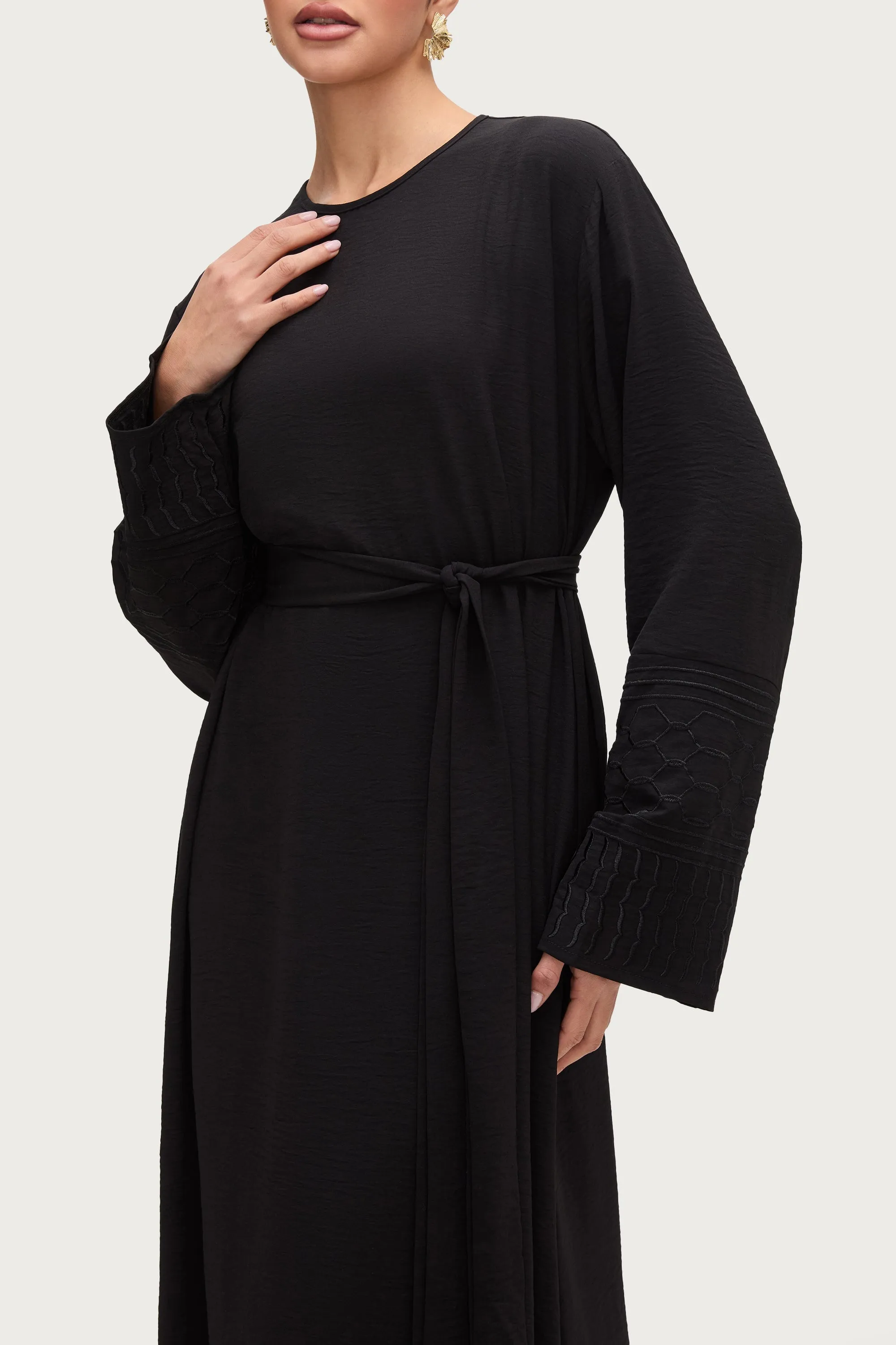 Dima Embroidered Maxi Dress - Black