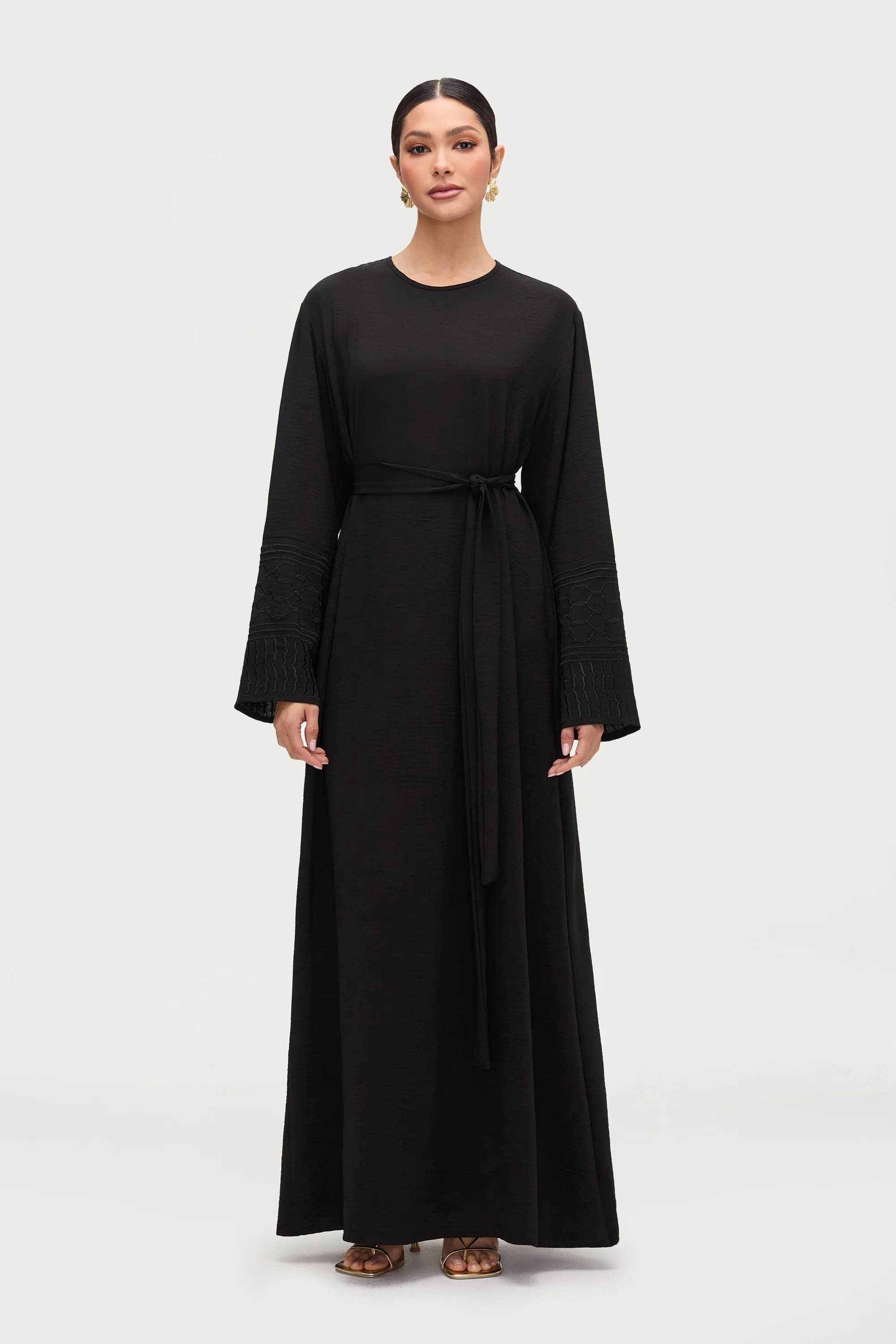 Dima Embroidered Maxi Dress - Black