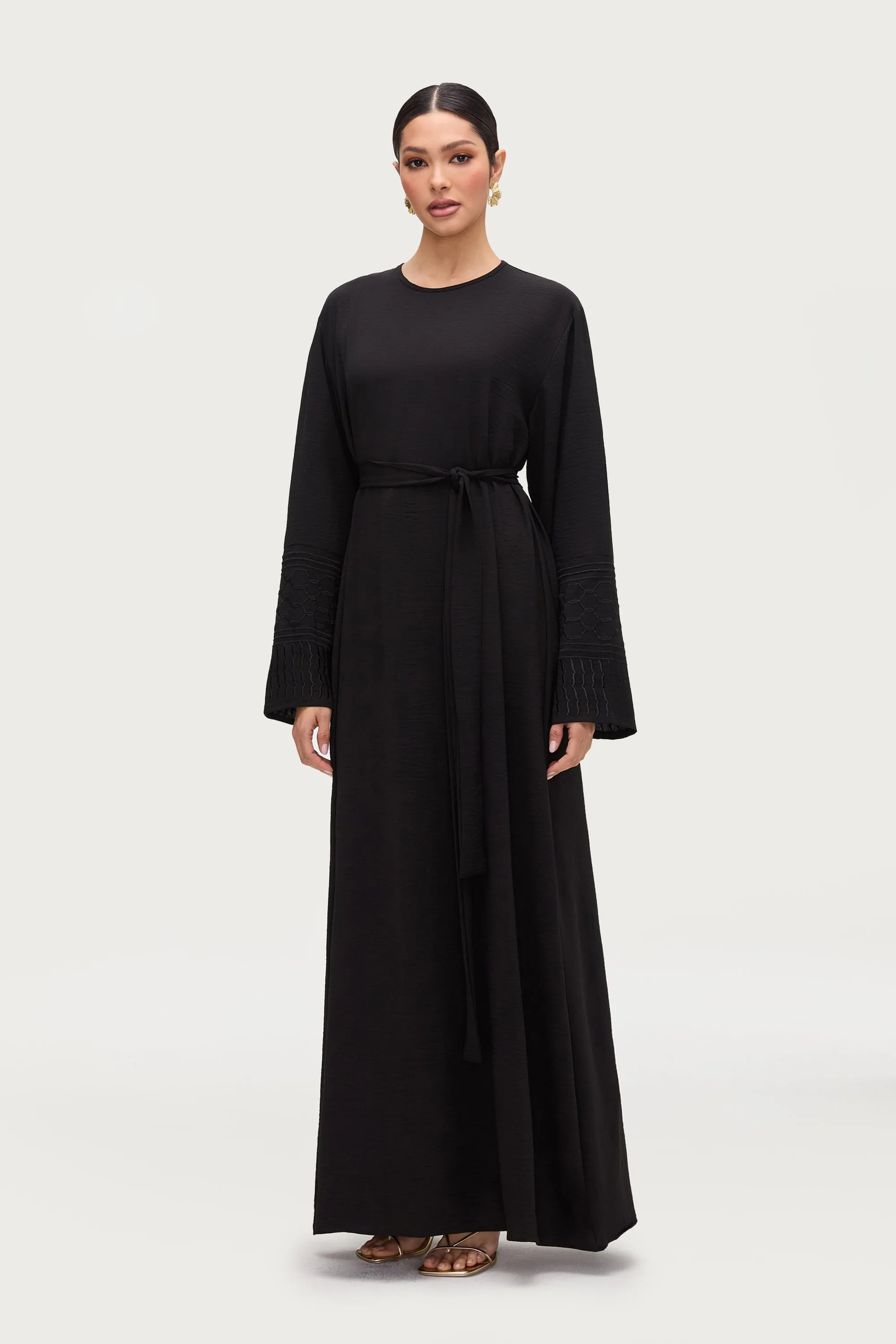 Dima Embroidered Maxi Dress - Black