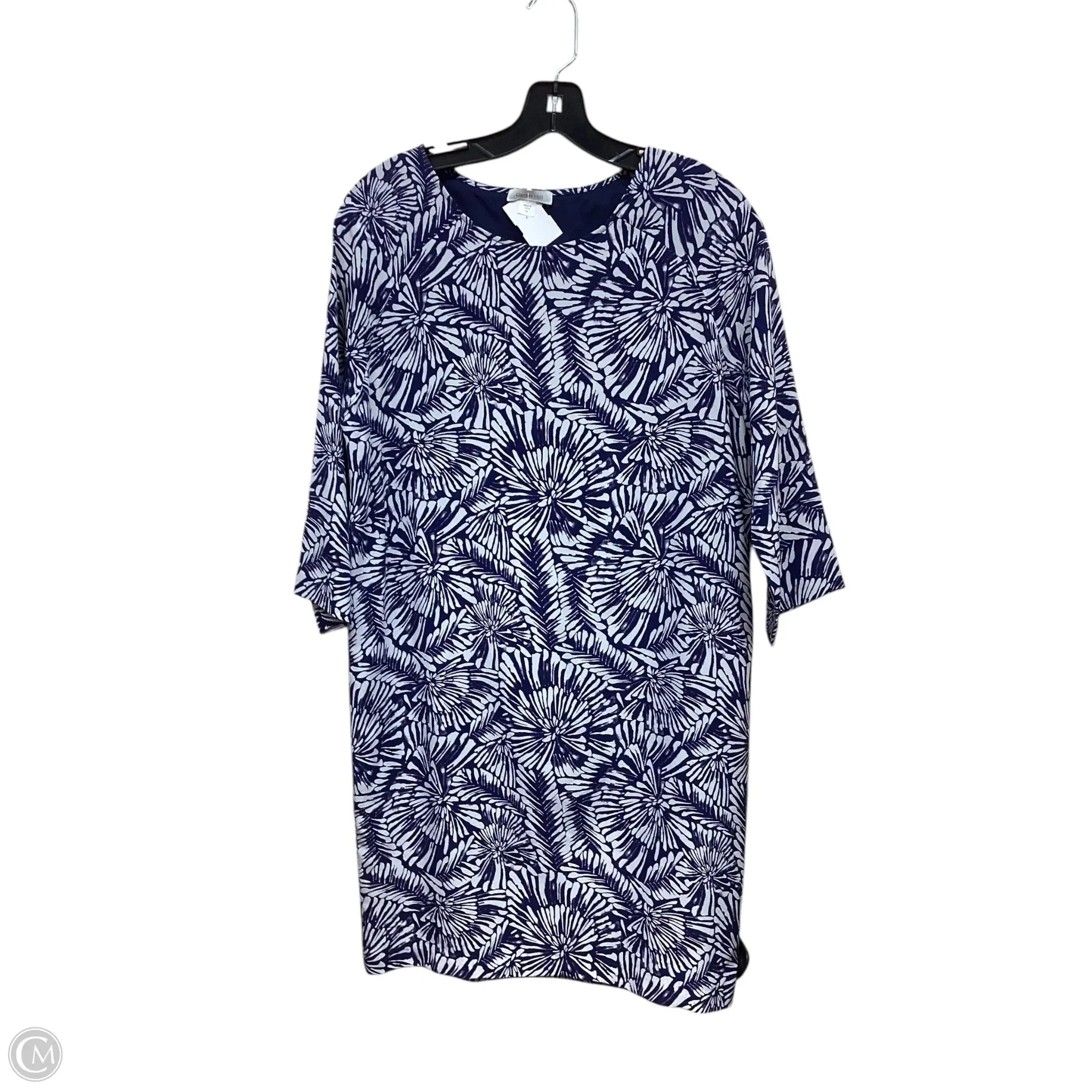 Dress Casual Short By Garnet Hill In Blue & White, Size: 4