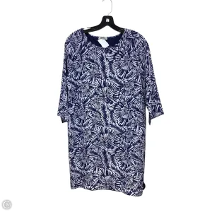 Dress Casual Short By Garnet Hill In Blue & White, Size: 4