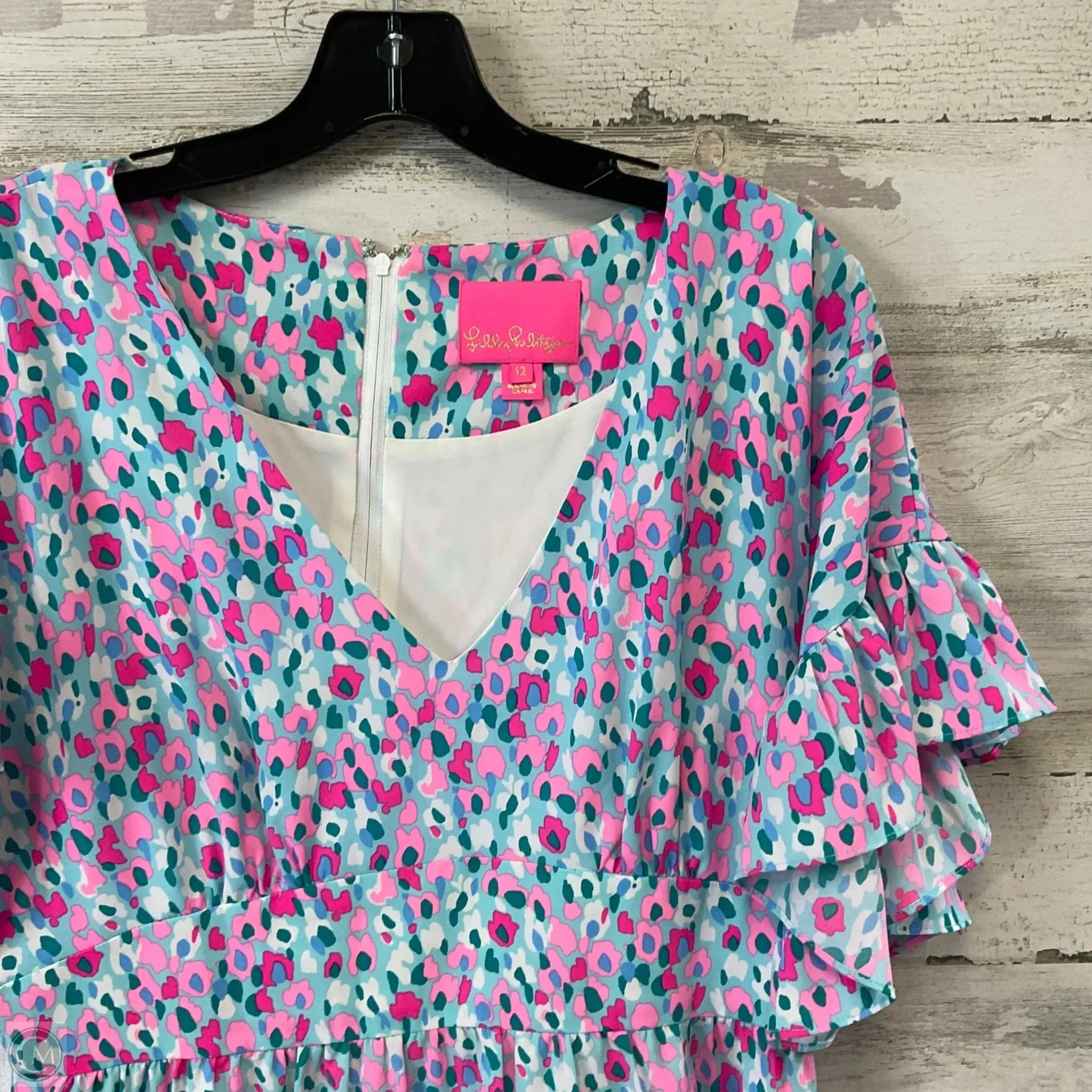 Dress Casual Short By Lilly Pulitzer In Blue & Pink, Size: L