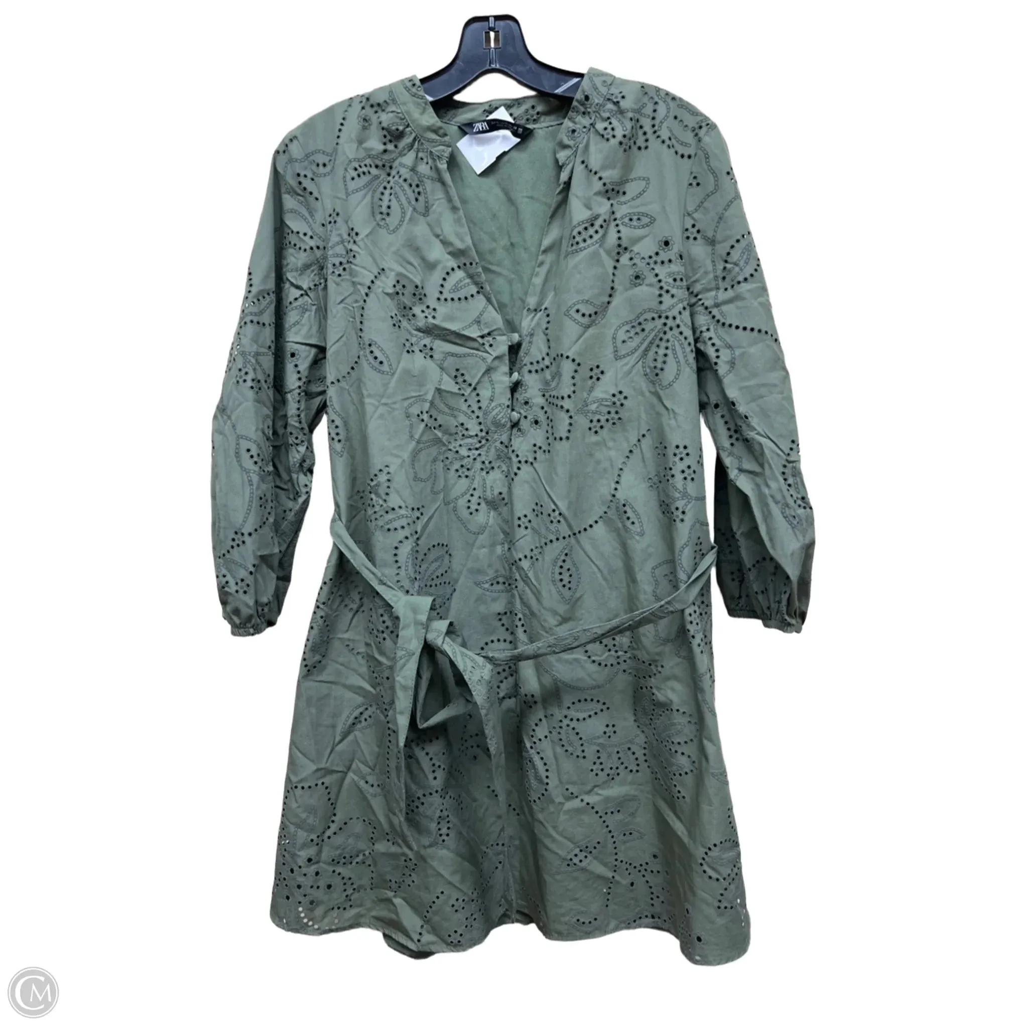 Dress Casual Short By Zara In Green, Size: Xl