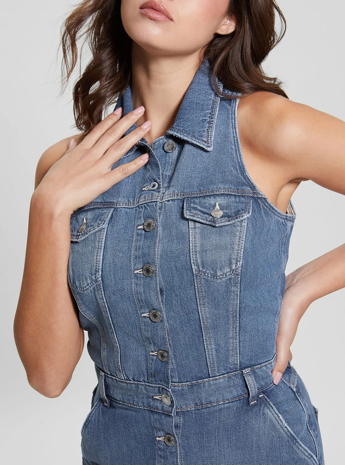 Eco Blue Denim Stacie Mini Dress