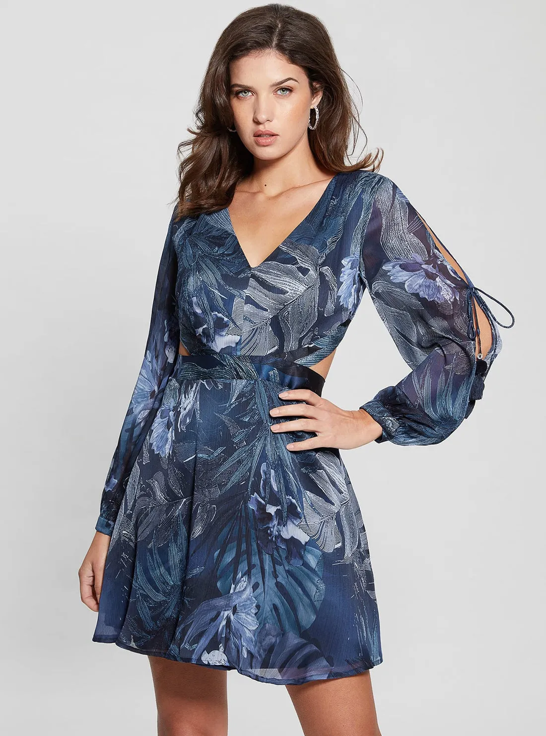 Eco Blue Long Sleeve Farrah Dress