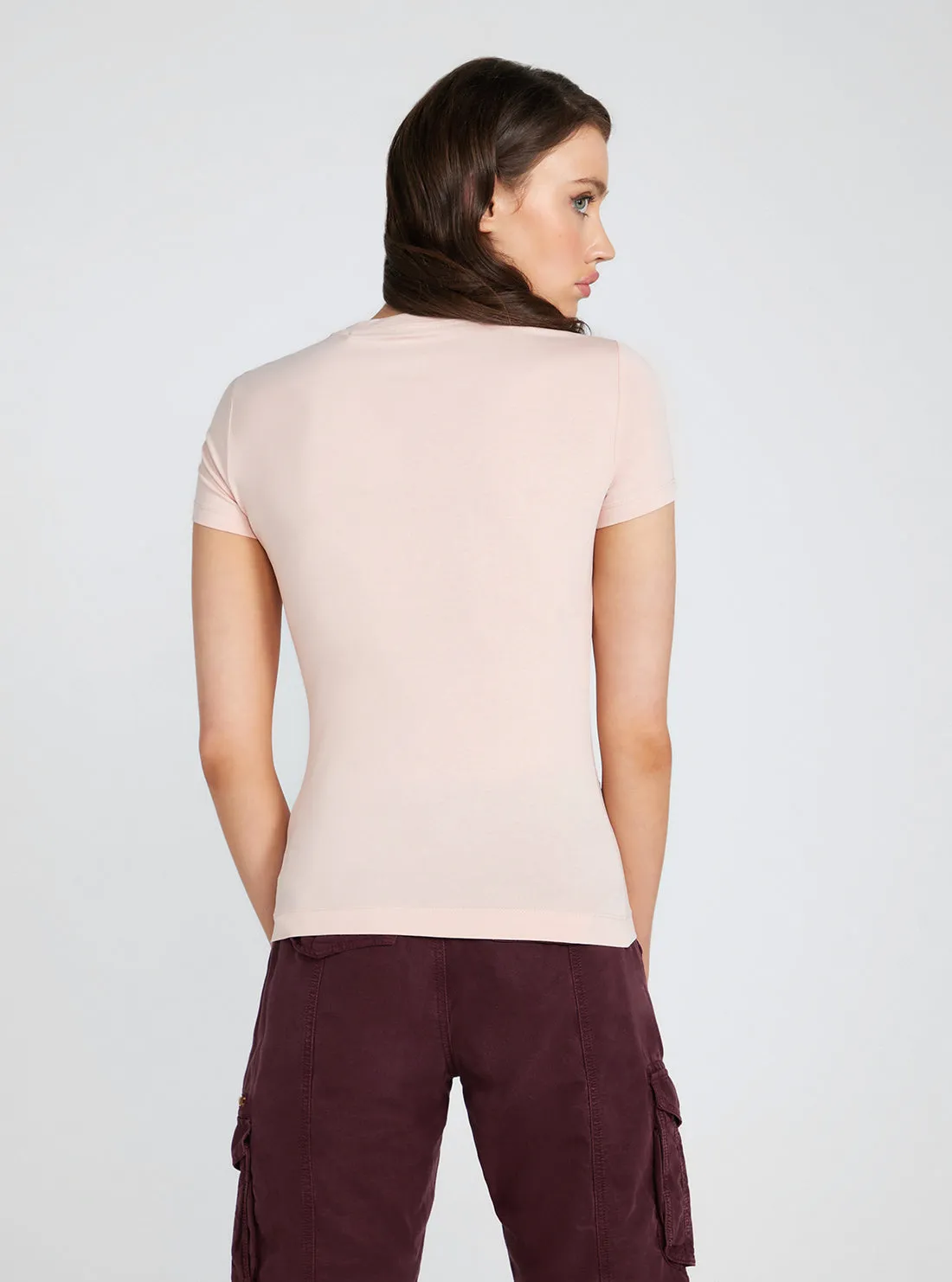 Eco Light Pink Flower Triangle Logo T-Shirt