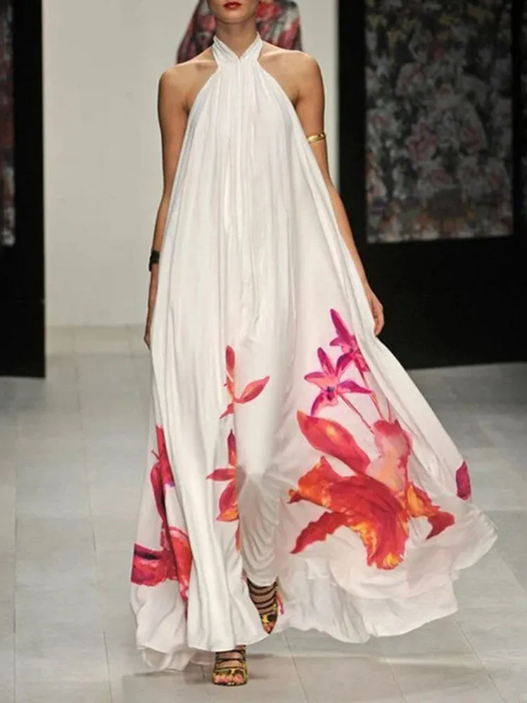 Elegant Evening Off Shoulder Dress Floral Patterns For Women