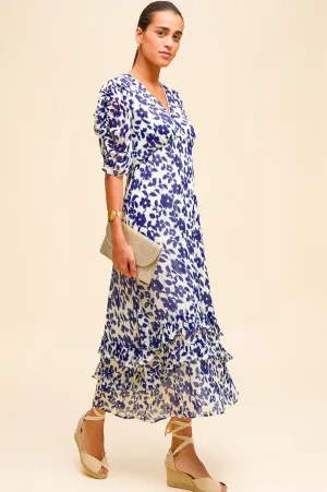 Ellery Dress | Blossom Cream/Navy