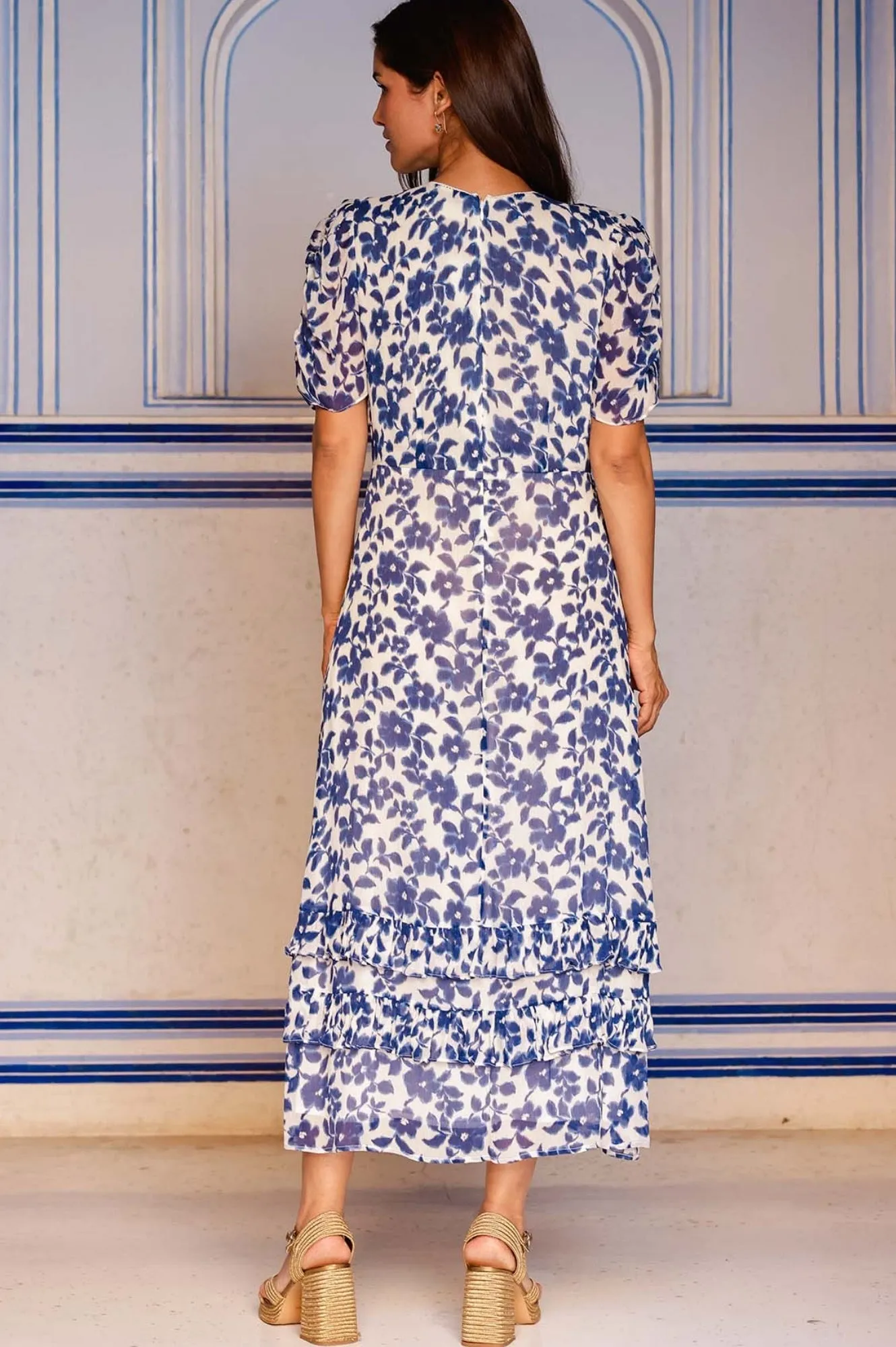 Ellery Dress | Blossom Cream/Navy