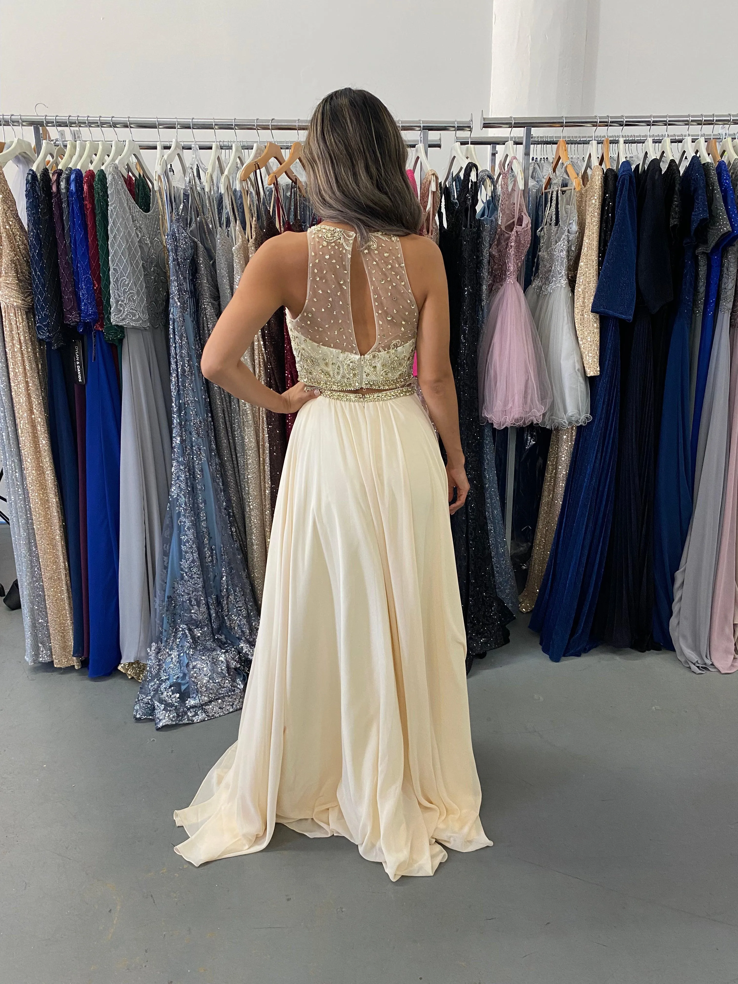 Faviana Sexy Two Piece Long Prom Dress Sale