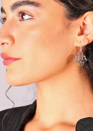 Filigree Fanlight Silver Earrings
