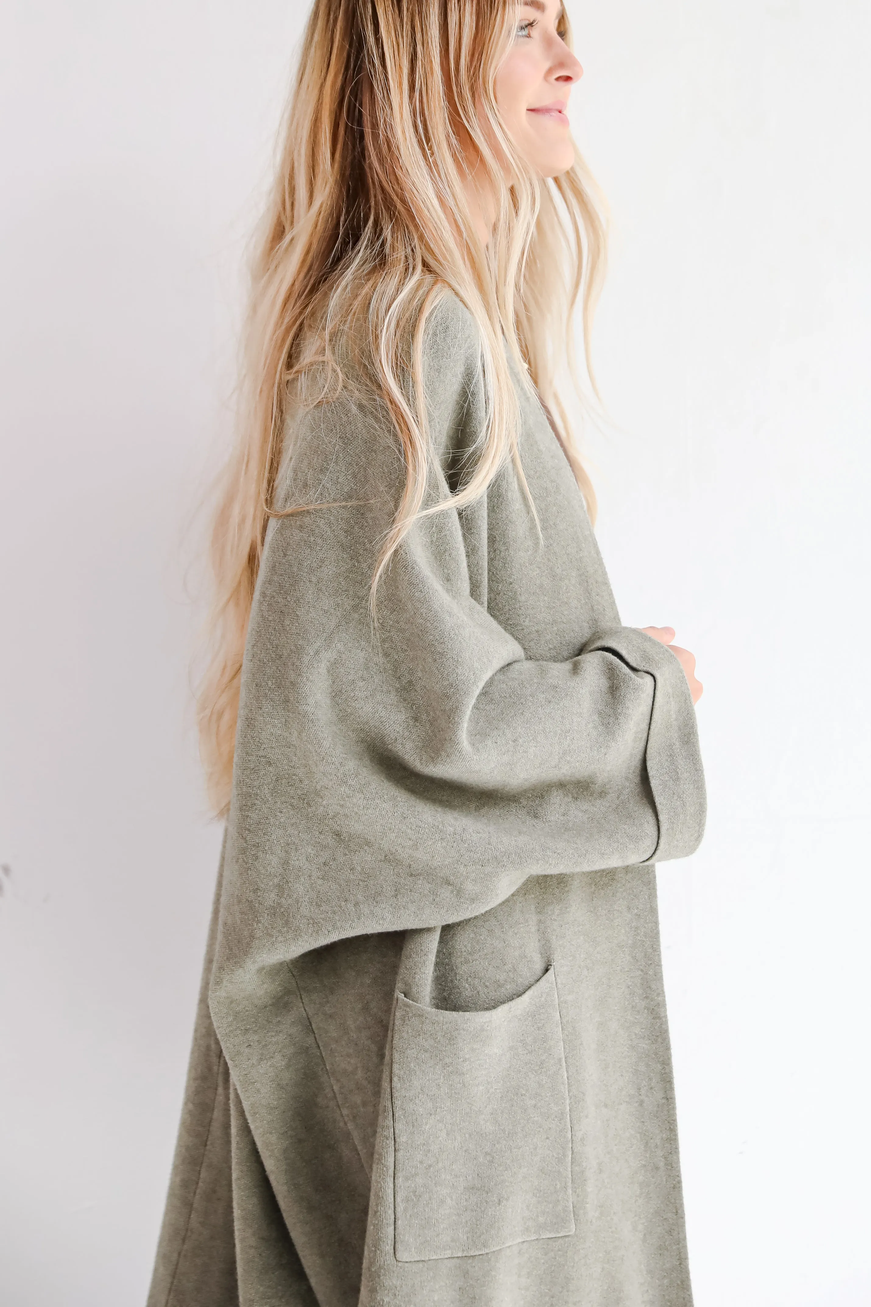 FINAL SALE - Cabin Cuteness Olive Oversized Cardigan